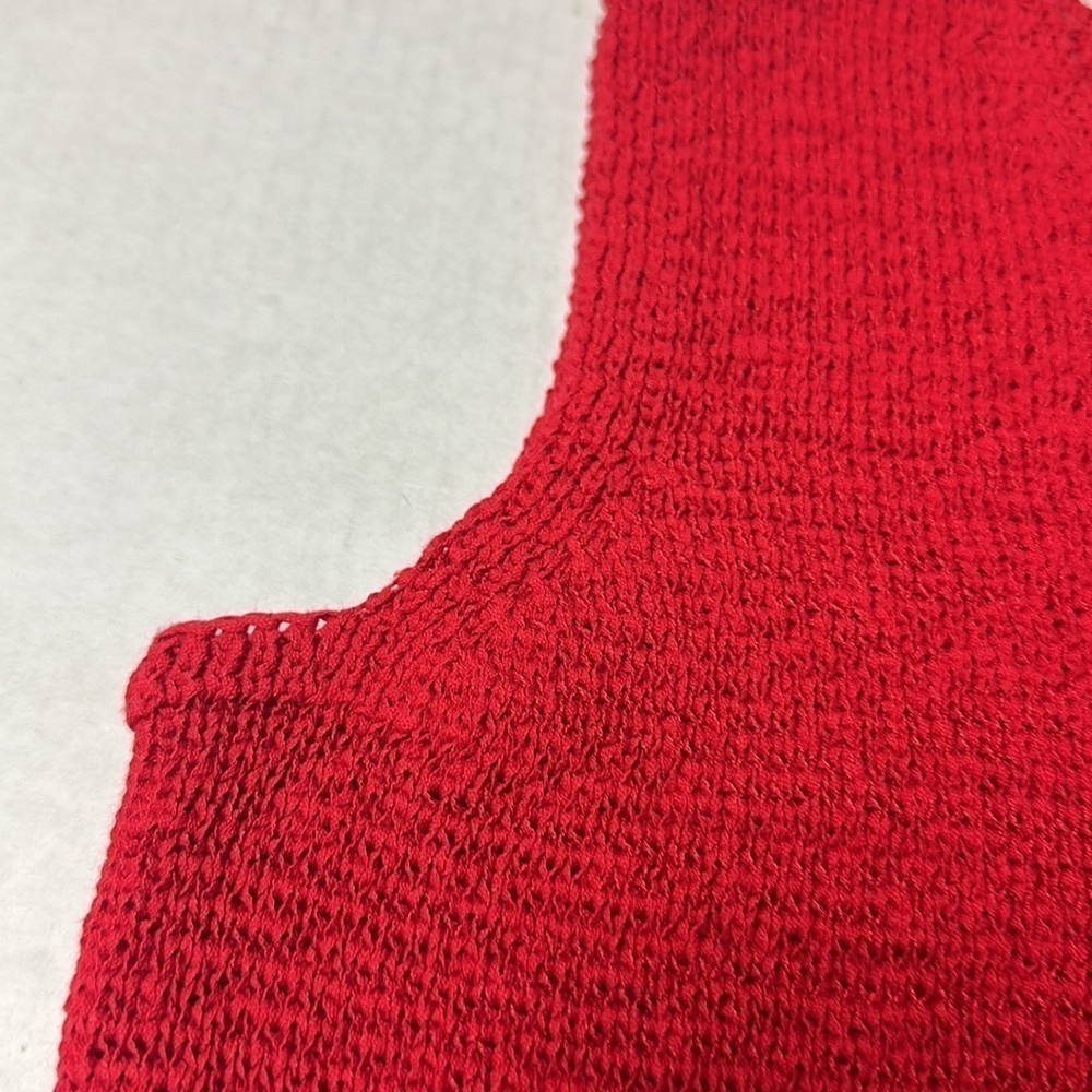 Vintage90’s Pendleton Red Knit Twinset | Cardigan + Shell · Quiet Luxury Capsule - Picture 4 of 16
